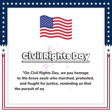 Civil Rights Day Animated Quote in the United States, perfect for celebrating or commemorating Civil Rights Day. It is also suitable for social media templates