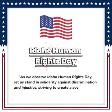 Idaho Human Rights Day Animated Quote in the United States, perfect for celebrating or commemorating Martin Luther King Jr. Day. This is also suitable for social media templates