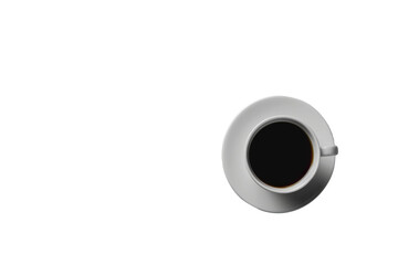 Classic Black Coffee Isolated On Transparent Background