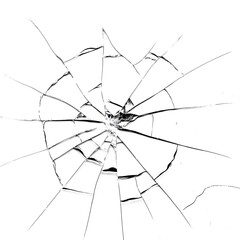 Obraz premium Clear Broken and Cracked Glass Illustrations