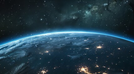 Fototapeta premium digital world banner background