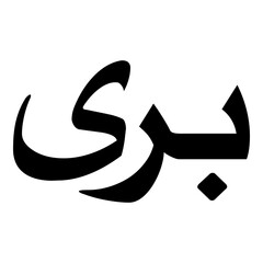 Fototapeta premium Paree Muslim Girls Name Naskh Font Arabic Calligraphy