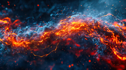Dynamic Explosion of Color in Space, Abstract Smoke and Energy, Fantasy Universe Background