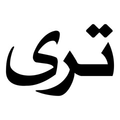 Fototapeta premium Tara Muslim Girls Name Naskh Font Arabic Calligraphy