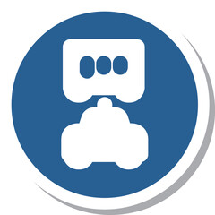 ミニ標識のステッカー単品イラスト　許可車両専用（組み合わせ）