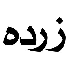 Zerada Muslim Girls Name Naskh Font Arabic Calligraphy