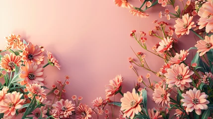 Gardinen 3d rendering of spring flowers wallpapers © Jafger