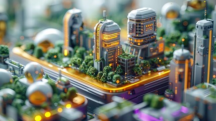未来の都市風景,Generative AI AI画像