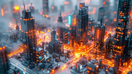 未来の都市風景,Generative AI AI画像