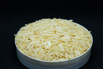 The Art of Basmati Close-up of Exquisite Rice Grains