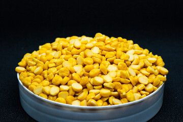 Wholesome Goodness Close-up of Organic Channa Dal (Dry Organic Lentils)