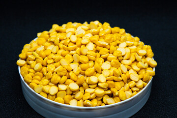 Wholesome Goodness Close-up of Organic Channa Dal (Dry Organic Lentils)