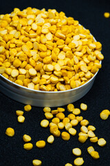 Wholesome Goodness Close-up of Organic Channa Dal (Dry Organic Lentils)