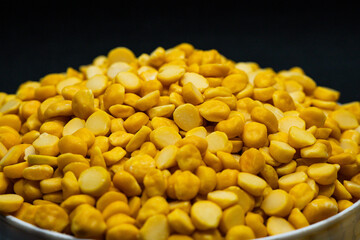 Wholesome Goodness Close-up of Organic Channa Dal (Dry Organic Lentils)