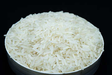Grains of Perfection Close-up White Raw Rice Photo