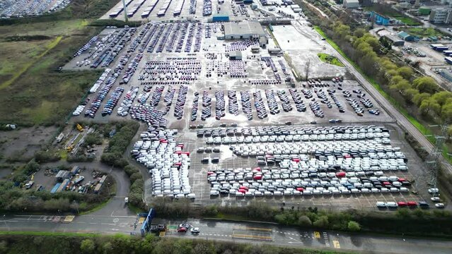 Aerial View of Central Dagenham London City of England UK