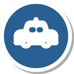 ミニ標識のステッカー単品イラスト　許可車両専用