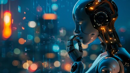 Fototapeta premium Advancements in Artificial Intelligence and Machine Learning are transforming to learning and education