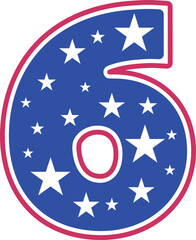 4th Of July Letter USA Flag Star And Stripe 6 six