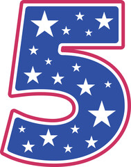 4th Of July Letter USA Flag Star And Stripe 5 five