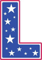 4th Of July Letter USA Flag Star And Stripe l