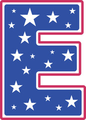 4th Of July Letter USA Flag Star And Stripe e