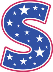 4th Of July Letter USA Flag Star And Stripe s