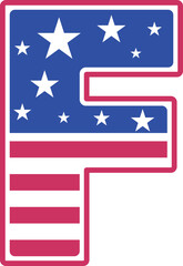 USA Flag 4th Of July America Font f