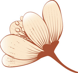 Vintage Engraving Drawing Flower