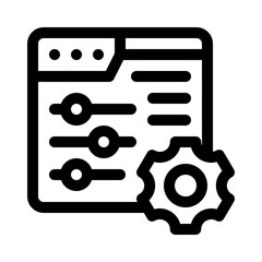 control panel line icon
