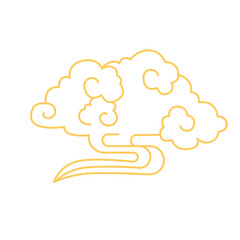 Auspicious line style cloud