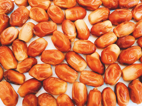 Date-palm fruit golden semi-dry dates zahedi irani date sweet organic food Iranian datepalms khajoor kurma zahidi phoenix dactylifera closeup view image stock photo