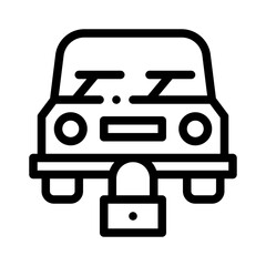 Obraz premium car line icon
