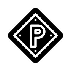 parking glyph icon