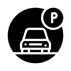 parking glyph icon