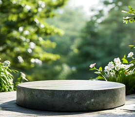 granite-podium-realistic-juxtaposing-with-spring-nature-minimalism-placed-within-a-serene-outdoor