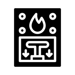 fire alarm glyph icon
