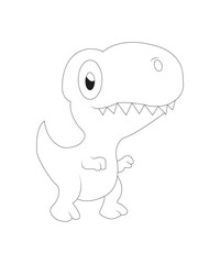 dinosaur coloring page for kids and adults