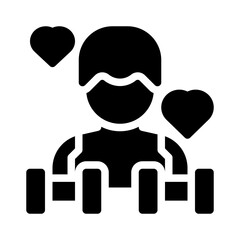 fitness glyph icon