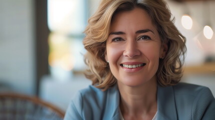 business woman middle aged office close up conversation