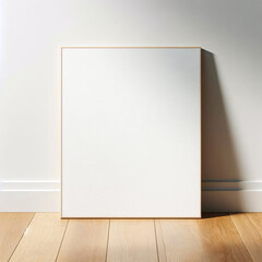 Blank white poster on the wall. 3d rendering mock up