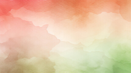 Serene Dawn: Warm Watercolor Transition from Coral to Soft Green

