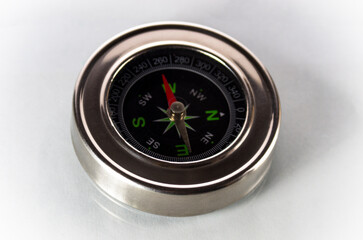 One compass isolated on white backgroun
