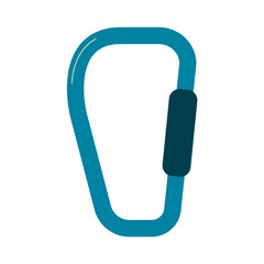 Carabiner isolated element vector illustration