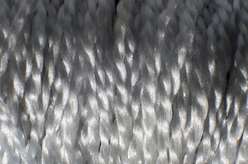 Background of white nylon threads, macro