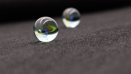 Marble isolated on black background