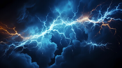 Surreal cloudscape with sun rays breaking through the clouds