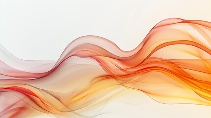 abstract white background with orange and red waves