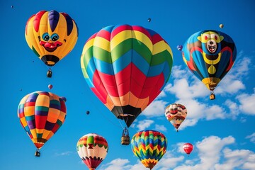 Obraz premium Colorful Kites in the Sky A Rainbow of Fun for the Whole Family Generative AI