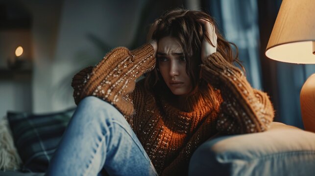 Winter Blues A Woman's Struggle with Seasonal Affective Disorder Generative AI